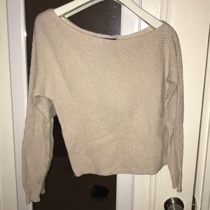 Slouched shoulder sweater
